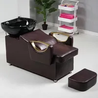 2023 JIYOU Mobilier de Salon de Coiffure Évier de Shampoing et Fauteuil de Lavage