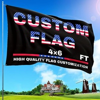 Drapeau extérieur personnalisé en polyester, texte, logo, photo imprimés UV, bannière décorative pour jardin, cour, mur, sans mât