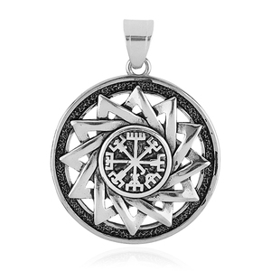 Joyería <span class=keywords><strong>de</strong></span> fábrica OEM precio barato Punk Hip Hop nórdico vikingo brújula <span class=keywords><strong>runas</strong></span> fundido Acero inoxidable hombres colgante chapado en oro - Product Image 5
