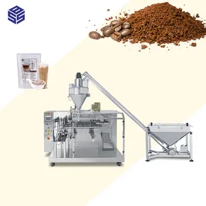 Multifunctional Doypack Premade 4 Sides Sachet Coffee Packing Paper For Flour High Speed Powder Pouch Packaging Machine