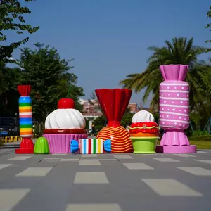 Aniversário candy bar sorveteria móveis decorações oversized candy canes gigante sorvete cone esculturas