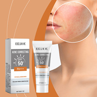 Tabir Surya Wajah Luar Ruangan SPF 50+ Anti Sinar Matahari Perlindungan Alami Mencerahkan Pelembab Ringan Menyegarkan Pengontrol Minyak Sunblock