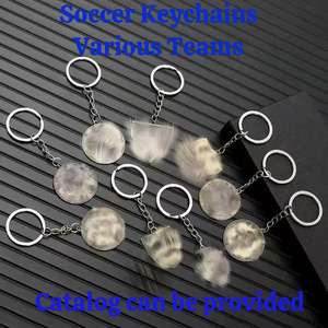 Porte-clés de football en métal émaillé de luxe en gros, mousqueton, porte-clés d'équipe de football, porte-clés de basket-ball RTS pour voitures et clés - Product Image 3