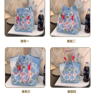 Semua Gaya Tas Pegangan Cincin Set Tas Tangan Tas Jinjing Tas Kerja Portabel Tas Rajut Kapasitas Besar Tas Penyimpanan untuk Penggunaan Dapur - Product Image 3