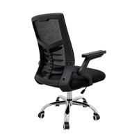 Chaise de bureau en maille avec accoudoirs, pivotante, pour personnel, base chromée, vente en gros directe usine Chine, commande en gros, OEM ODM, mobilier de bureau
