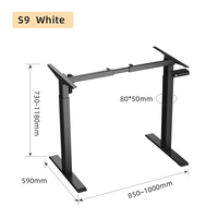Nouveau bureau électrique réglable en hauteur avec un seul moteur, cadre de bureau électrique ergonomique, bureau intelligent pour ordinateur
