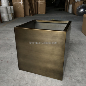 Grands vases de sol décoratifs de luxe h pot de fleur en bronze de <span class=keywords><strong>1</strong></span> mètre/jardinière de fleurs de jardin en acier inoxydable - Product Image 4