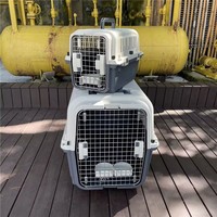 Cage de transport pour animaux de compagnie approuvée par IATA Air China avec porte en fil métallique pour le transport aérien des chats et des chiens, utilisation en extérieur, grande boîte de transport aérien pour chiens