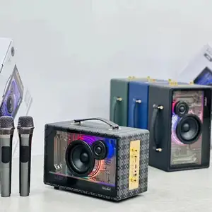 Meilleure vente Bluetooth haut-parleur karaoké avec micro amplificateur Portable mains libres haut-parleur haut-parleurs de fête avec LED <span class=keywords><strong>changement</strong></span> de couleur A66 - Product Image 1