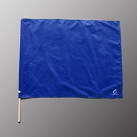 Drapeaux à main personnalisés avec logo imprimé numériquement pour compétitions sportives, fanions de arbitre, drapeaux de signalisation pour juge avec mât en bois, OEM
