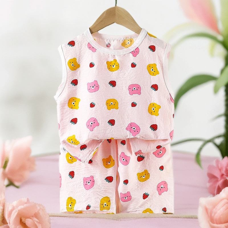 Set gilet orsetto rosa M-7k