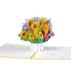 การ์ดอวยพร 3 มิติ ลายดอกไม้ งานแฮนด์เมด ดีไซน์ใหม่ พร้อมการ์ดอวยพร - Product Image 2