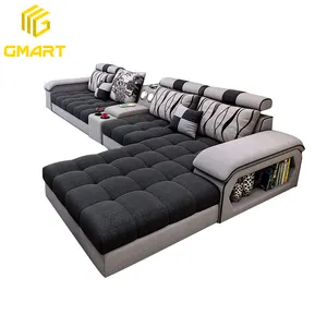 Gmart Pakistan Livingroom Furniture Tatami Loveset Protector Kids House Silver High Half Moon 3 Seats Extendable Sofa Beds