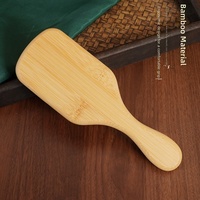 Peigne à coussin d'air en bambou Moso - Soin du cuir chevelu - Massage - Peigne à dents larges pour lisser les cheveux - Utilisation à domicile