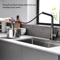 Robinet de cuisine universel intelligent à affichage numérique moderne et classique, rotatif à 360 degrés, avec douchette extractible, monocommande, eau chaude/froide