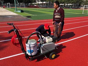 Chất Lượng cao Tay-push Nhựa Nhiệt Dẻo Chạy Theo Dõi Đường Dòng Đánh Dấu Máy - Product Image 4