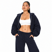Ensemble de survêtement décontracté pour femme grande taille OEM/ODM : sweat à capuche oversize respirant, débardeur court et pantalon de jogging large – Style streetwear