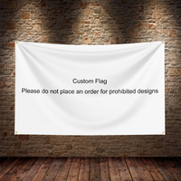 Drapeau publicitaire imprimé numérique personnalisé 3x5/2x8/4x6/5x8FT Toutes tailles Polyester Sport Voiture Maison Fête Dortoir Intérieur Extérieur