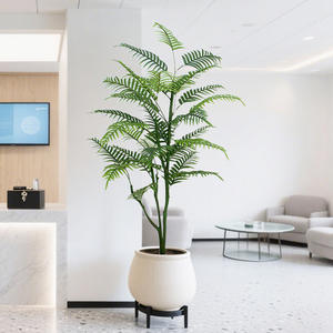 Paisaje Verde Decoración de Oficina Plantas Artificiales Decoración Maceta Artificial Fishail Palma <span class=keywords><strong>Bonsai</strong></span> - Product Image 4