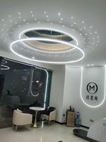 Lustres en aluminium personnalisés, design circulaire minimaliste, éclairage LED pour salon, taille moyenne, installation facile, garantie de 2 ans