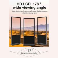 LuxGaze 55 pulgadas de pie interior Android Vertical Lcd tótem pantalla de vídeo pantalla táctil señalización Digital quiosco de publicidad