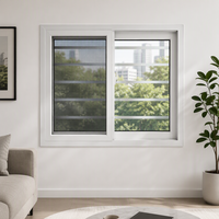 Fenêtre coulissante automatique en alliage d'aluminium à rupture de pont thermique, double vitrage insonorisé pour villa moderne, certifiée AS2047 CE