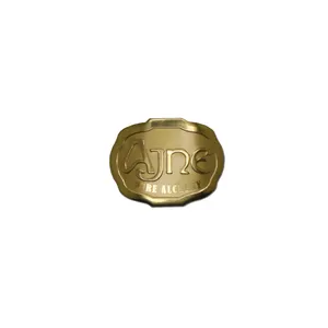OEM confezione di profumo in metallo dorato marchio marchio marchio adesivo Logo per Parfum bottiglia 33ML
