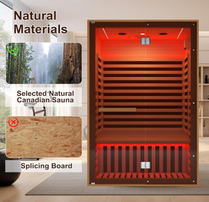 Sauna Infrarouge Personnalisé Meilleure Vente pour 2 Personnes, Sauna <span class=keywords><strong>d</strong></span>'Intérieur en Bois de Pruche, Cabine de Sauna Sec - Product Image 5