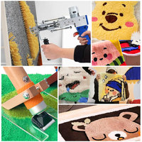 Kit de machine à tufter et à broder 2-en-1 pour débutants, pour la fabrication de tapis et de moquettes, à bas prix, en stock pour matériaux en fil