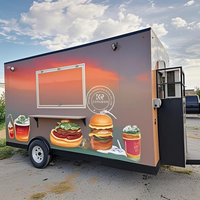 Camion de nourriture Hotdog Ice à destination de la Californie pour les petites entreprises cuisine mobile Pizza Concession Bar remorque alimentaire