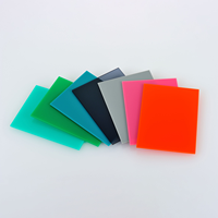 Plaque en acrylique coulée de couleur vive avec surface opaque, panneau en PMMA personnalisé pour meubles et présentoirs artistiques