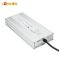 Chargeur de batterie universel Longkun OEM 12V/24V/48V DC portable 5A 8A 10A pour batteries au plomb de moto et de voiture