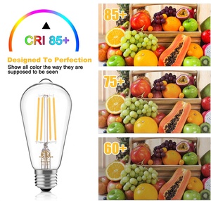 JESLED 4 W 6W 8W LED Edison lampadina E27 E26 E14 E12 B22 dimmerabile lampadina a LED luci A60/19 ST64 all'ingrosso LED <span class=keywords><strong>casa</strong></span> LED <span class=keywords><strong>lampadine</strong></span> a filamento - Product Image 2