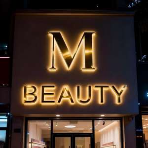 Enseigne lumineuse LED 3D dorée personnalisée pour magasin, hôtel, bureau, intérieur, extérieur, décoration, publicité, logo personnalisé - Product Image 4