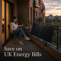 Système solaire de balcon 800W, 2 panneaux solaires en verre 400W, kit prêt à l'emploi pour station d'alimentation domestique au Royaume-Uni, module PV haute efficacité