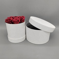 Bouquets de fleurs en papier blanc de luxe, écologiques, en carton rigide, avec logo personnalisé, finition mate, vente chaude, cadeau d'anniversaire/de Noël