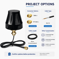 FEIYIXUN FYX-CELL-COMBO-157542 GPS extérieur 4G LTE WiFi Combo 1575.42MHz 5dBi Gain Polarisation verticale RG174 RP- 50cm