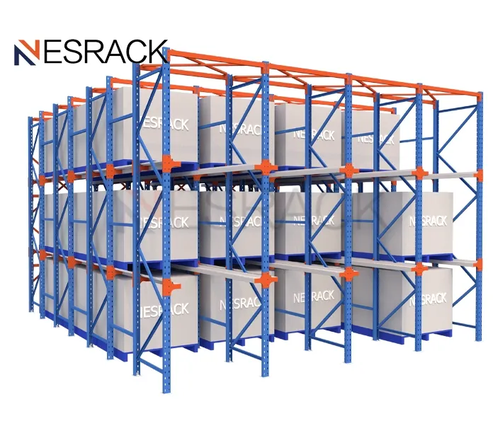 창고 산업용 스토리지용 팔레트 랙 시스템 드라이브 인 랙에서 고효율 중장비 드라이브 인기 판매