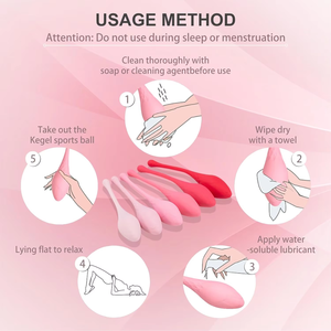 Bola <span class=keywords><strong>Kegel</strong></span> silikon untuk wanita, telur getar seks untuk wanita pengencang Vagina berat untuk latihan lantai pinggul wanita - Product Image 2