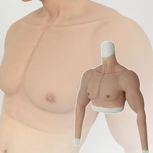 Silicone Artificielle Simulation Pectoralis Cosplay Muscle Costume <span class=keywords><strong>Faux</strong></span> <span class=keywords><strong>Ventre</strong></span> Muscle Hommes Poitrine Crossdresser Macho Réaliste - Product Image 2