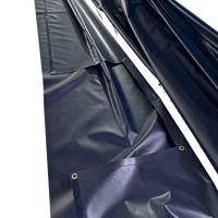 Bâche industrielle noire en PVC enduit, imperméable, résistante aux déchirures, 100% occultante, lourde, pour couvrir les conteneurs, les entrepôts