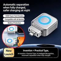 Separador de Carga Rápida X01 con Apagado Automático, Capacidad Completa, 140W, Conector USB-C/Tipo-C, Listo para Usar