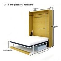 Vente directe d'usine Canapé-lit monobloc avec quincaillerie multifonctionnelle pour lit escamotable mural de salon