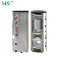 Chauffe-eau solaire à induction 2-en-1 de 200 litres en acier inoxydable SUS304, 6 kW, pour usage hôtelier, avec pompe à chaleur air-air, réservoir d'eau chaude 24V