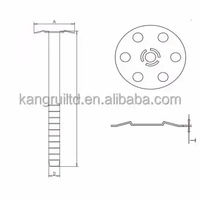 Ancrage à clou express KANGRUI M8*90 de 8 mm de diamètre, homologué CE, pour fixations métalliques isolantes de bâtiment