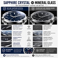 Montres mécaniques de plongée personnalisées avec logo, super lumineuses, pour hommes, étanches à 100 m, analogiques, automatiques, fabricant OEM