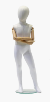 Maniquí de pie de fibra de vidrio para niños con cabeza de huevo - Product Image 4