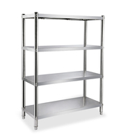 Vente chaude Étagère de rangement multi-niveaux robuste sur pied Étagère en acier inoxydable pour usage commercial, domestique et restauration