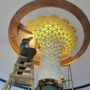 आधुनिक वर्ग 600 एक्स 600 मिमी pvc लैमिनेटेड जिप्सम छत बोर्ड इंटीरियर साउंडप्रूफ सजावट के लिए कलात्मक डिजाइन के साथ - Product Image 4