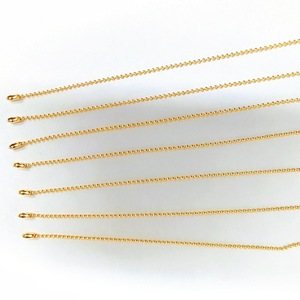 Beaded Chain 2.4mm Gold 12cm For Bags Jewelry Crafts Gifts - Product Image 1